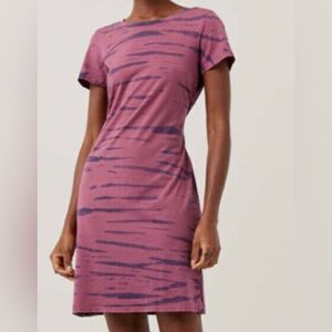 Pact organic women’s sz L pink and purple tie dye woman’s knee length dress